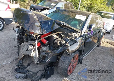 2013 Hyundai Veloster Turbo W/Black z USA, uszkodzony, nr VIN KMHTC6AE8DU153284